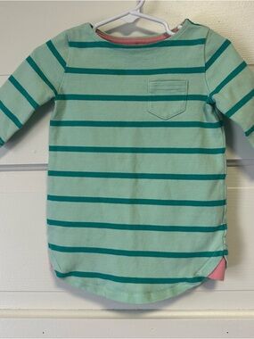 Baby GAP Green Striped Long-Sleeve Tunic Dress Size 12-18 month